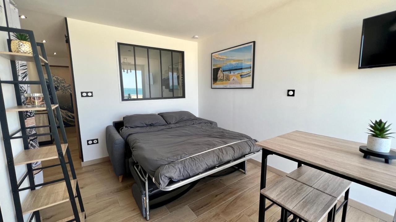 Appartement Cosy, Vue Mer Avec Parking Privatif Canet-en-Roussillon Buitenkant foto
