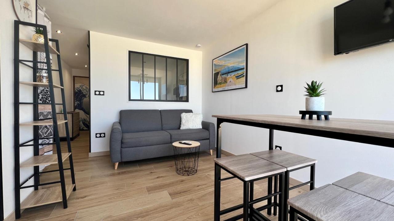 Appartement Cosy, Vue Mer Avec Parking Privatif Canet-en-Roussillon Buitenkant foto